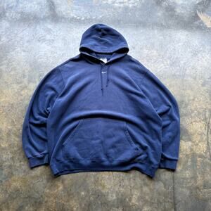 Crazy Vintage Faded Nike Center Swoosh Grey Tag Hoodie